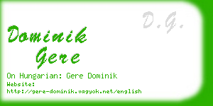 dominik gere business card